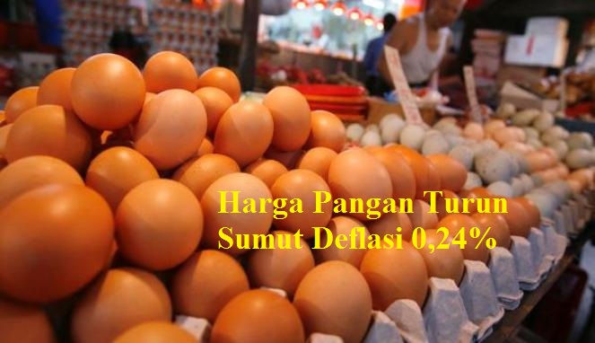 Harga Pangan Turun, Sumut Deflasi 0,24%